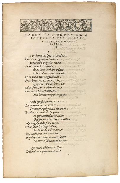 Façon par douzains de Guillaume Des Autels