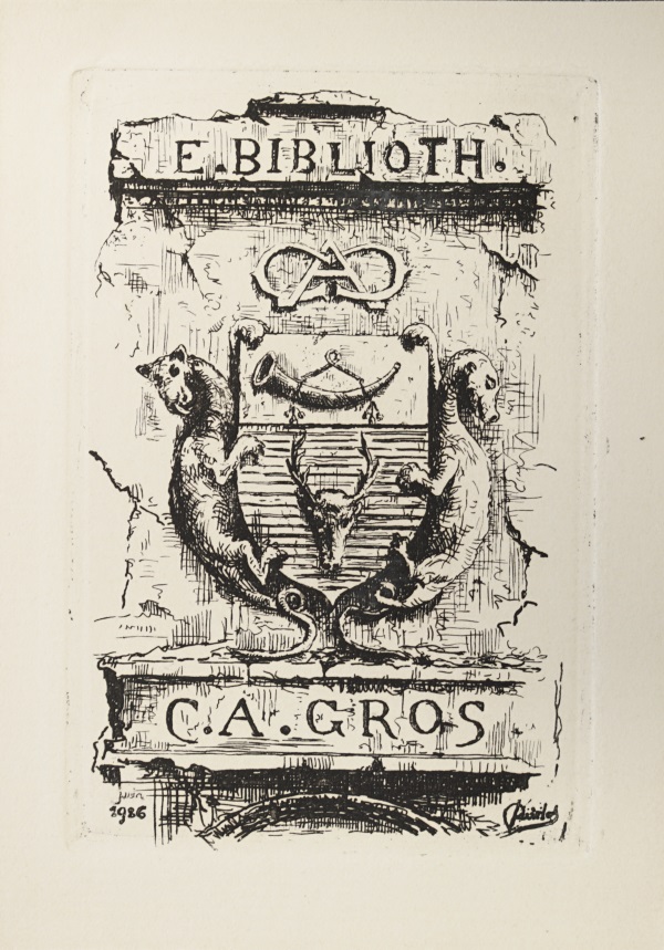 Vignette ex-libris de Charles Auguste Gros
